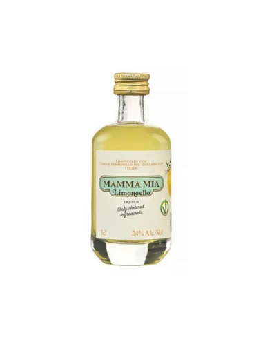 MAMMA MIA ! Limoncello 5 cl - Liqueur de Citron (24 % vol.) | Mignonettes