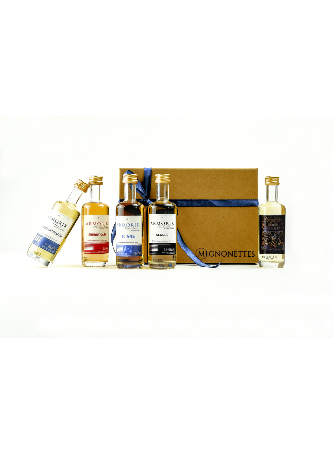 Coffret Whisky Breton Armorik 25 cl - Assortiment de single malts bretons (46 % vol.) | Mignonettes