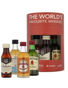 The World's Favourite Whiskies Set 4 x 5 cl - Whisky (40 % vol.) | Mignonettes