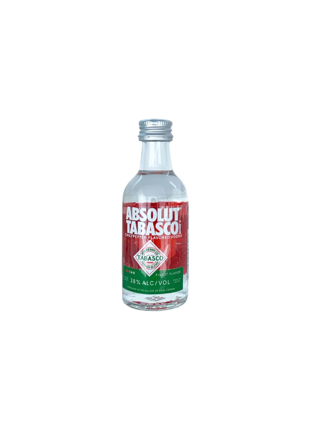 Absolut Tabasco 5 cl - Vodka Aromatisée (38 % vol.) | Mignonettes