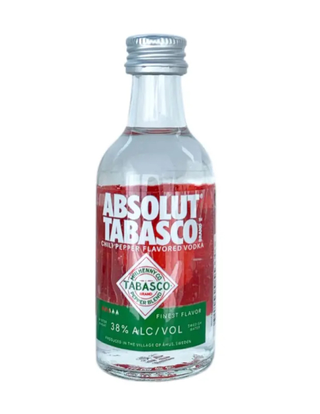 Absolut Tabasco 5 cl - Vodka Aromatisée (38 % vol.) | Mignonettes