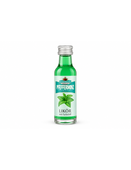 Nordbrand Pfefferminz 2 cl : Liqueur à la menthe poivrée (18 % vol.) | Mignonettes