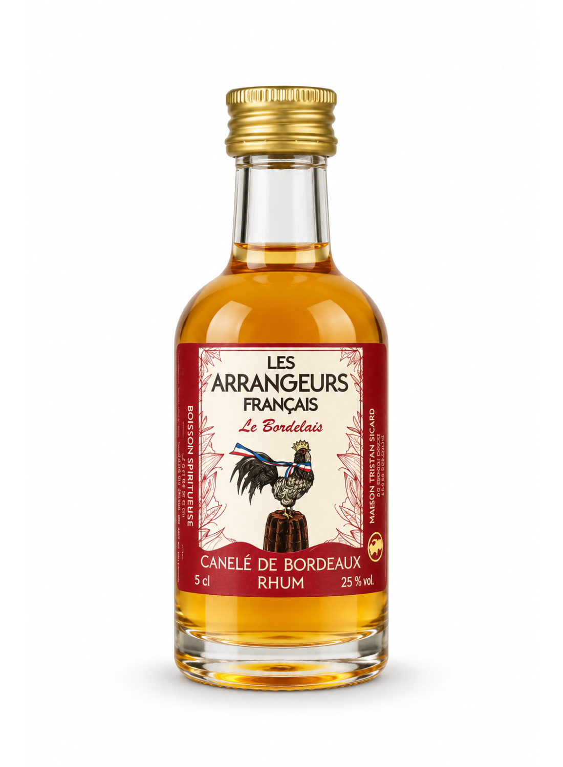 Les Arrangeurs Français Le Bordelais 5 cl : Arrangé au rhum saveur cannelé (25 % vol.) | Mignonettes