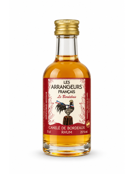 Les Arrangeurs Français Le Bordelais 5 cl : Arrangé au rhum saveur cannelé (25 % vol.) | Mignonettes