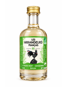 Les Arrangeurs Français Citron Vert Gingembre Bio 5 cl : Arrangé au rhum (32 % vol.)| Mignonettes