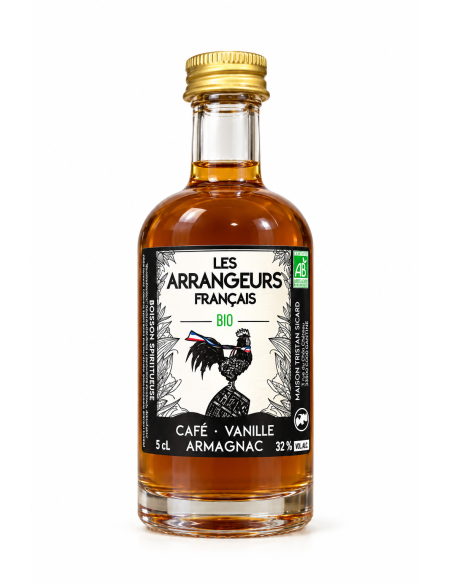 Les Arrangeurs Français Café Vanille Bio 5 cl : Arrangé à l’Armagnac (32 % vol.) | Mignonettes