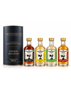 Coffret Les Arrangeurs Français 4 x 5 cl : Arrangés au rhum et à l’Armagnac (25 à 32 % vol.) | Mignonettes